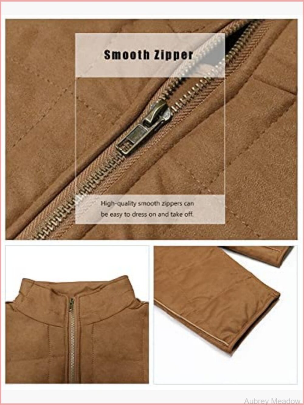 Women's Quilted Lightweight Zip Up Jacket with Pockets - Picture 6 of 7